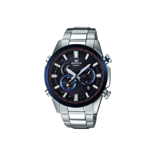 CASIO EDIFICE Collection Солнечный кварцевый механизм механизм нержавеющая сталь ремешок часы для мужчин черный циферблат