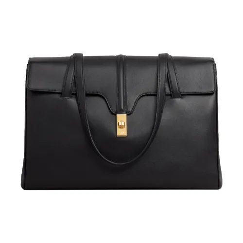 CELINE 16 Soft Гладкая коровья кожа Сумка через плечо Женская Черная