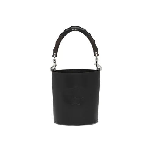 PRADA Кожа Сумка Ведрообразной Формы Женская Черная