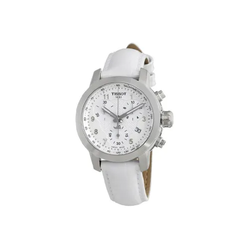 TISSOT Junchi 200 Series Кварцевый механизм Женские часы 34 мм Белый циферблат Корпус из нержавеющей стали Кожаный ремешок