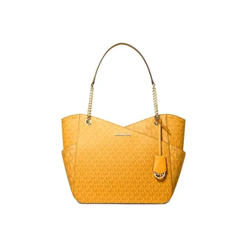 MICHAEL KORS MICHAEL KORS Handbag Collection Jet Set Покрытый холст Сумка на плечо Большая Женская Закат Желтый