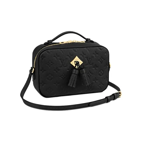 LOUIS VUITTON Saintonge Тисненая Коровья Кожа Camera Сумка Сумка Сумка через плечо Сумка через плечо Стандартная Женская Черная