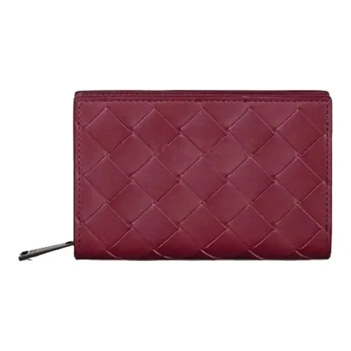 Bottega Veneta Кошелек из коровьей кожи мужской бордовый