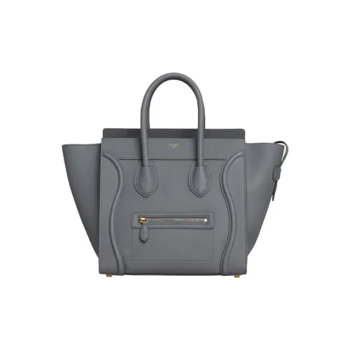 CELINE Сумка Calveskin с смайликом Сумка на одно плечо Мини Женская Угольно-серый