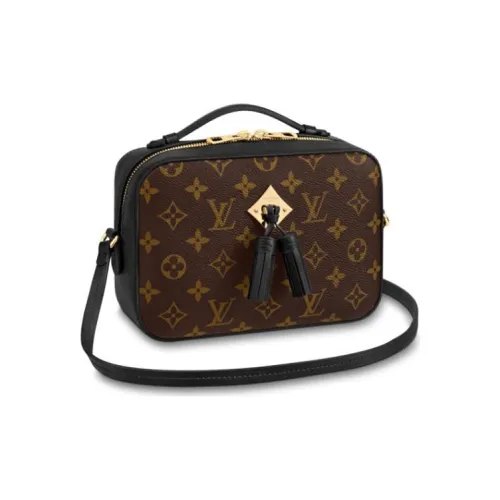 LOUIS VUITTON Saintonge Коровья кожа Сумка через плечо Стандартная Женская Черная