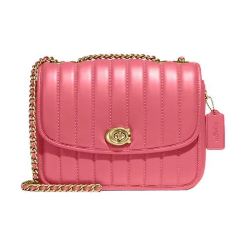 COACH Madison Sheepskin Small Square Bag Shoulder Bag Medium Women's Pink