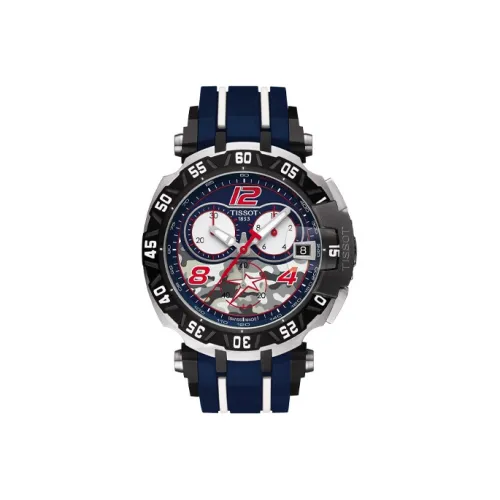TISSOT Race Collection Кварцевый механизм Мужские часы Циферблат 45,25 мм Синий корпус из нержавеющей стали