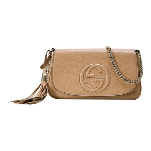 GUCCI Сумка через плечо из кожи женская желтая