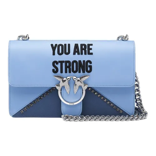 PINKO Кожа Одно плечо Через плечо Цепочка Swallow Сумка Средний Женский Синий