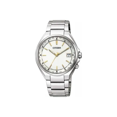 CITIZEN ATTESA Collection Светильник Кварцевый механизм Титан Ремешок Часы Мужские Циферблат Серебристый