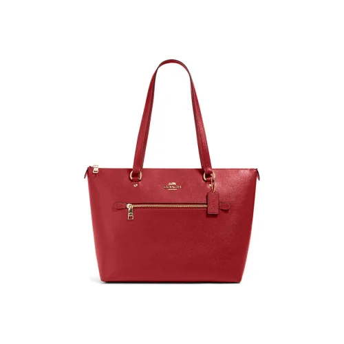 COACH Gallery Кожа Тоут Сумка Сумка для покупок Сумка на плечо Стандартная Женская Красная
