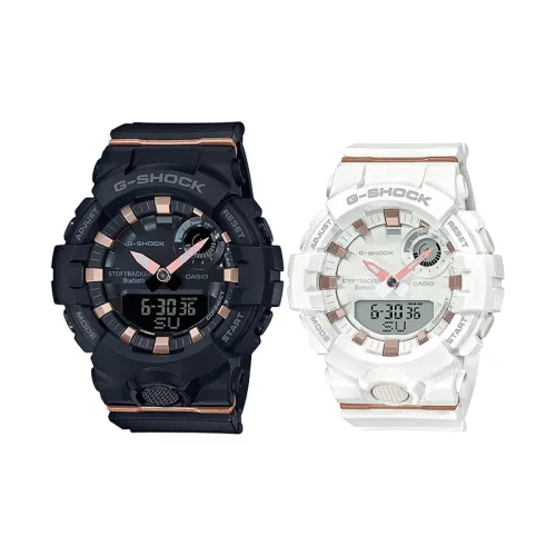 Коллекция часов CASIO Watch Collection Циферблат Кварцевый механизм Смольный ремешок Часы Унисекс Черный циферблат GMA B800 1AJR+GMA B800 7AJR