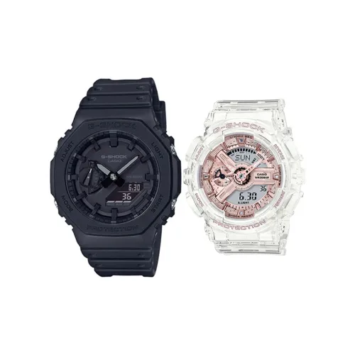 CASIO Pair Table Series Кварцевые Механические Часы Унисекс Черный Циферблат GA 2100 1A1+GMA S110SR 7AER