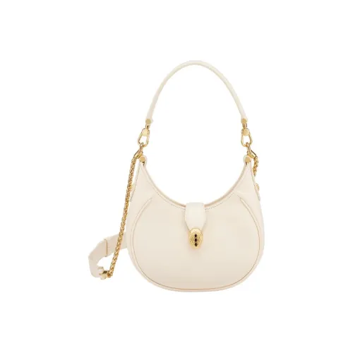 BVLGARI Serpenti Ellipse Сумка Через Плечо Застежка В Виде Змеиной Головы Из Латуни С Золотым Покрытием