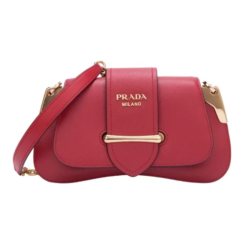 PRADA Sidonie Сумка через плечо из коровьей кожи женская красная