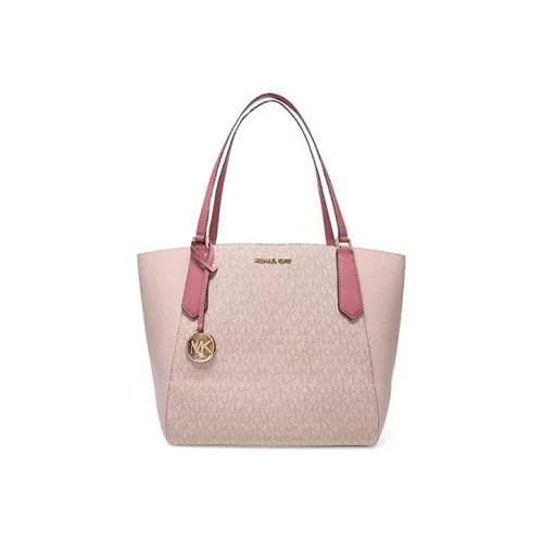 MICHAEL KORS PVC с коровьей кожей большая женская сумка розовая