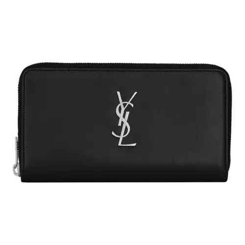 SAINT LAURENT MONOGRAM LEATHER Кошелек Унисекс Черный