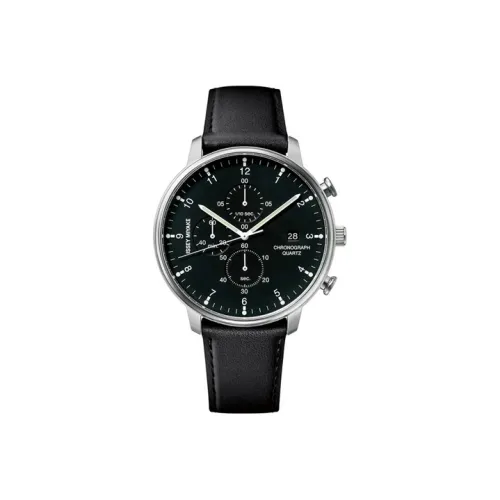 ISSEY MIYAKE Кварцевый механизм кожаный ремешок часы для мужчин черный циферблат