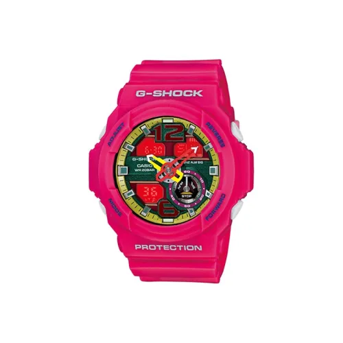 CASIO G Shock Кварцевый механизм Смольный ремешок Часы Женские Зеленый циферблат GA 310 4A