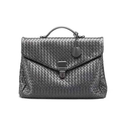 Bottega Veneta Sheepskin Briefcase Мужской Серый