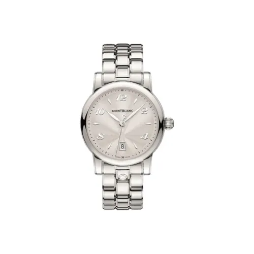 MONTBLANC Кварцевый механизм Мужские часы Часы 39 мм Серебристый циферблат Корпус из нержавеющей стали Ремешок из нержавеющей стали