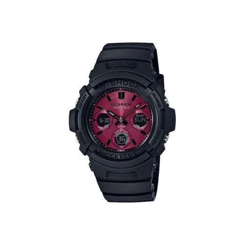 CASIO Солнечный Кварцевый Механизм Мужские Часы Красный