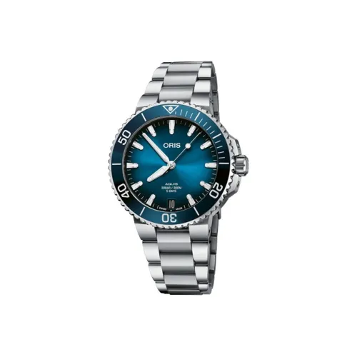Oris Автоматический Механический Часы Мужские из Коллекции Diving 41,5 мм Синий