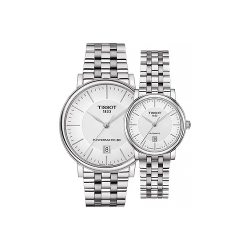 Tissot Carson Elite Series Автоматический Механический Механизм Унисекс Часы 40 мм Белый Циферблат