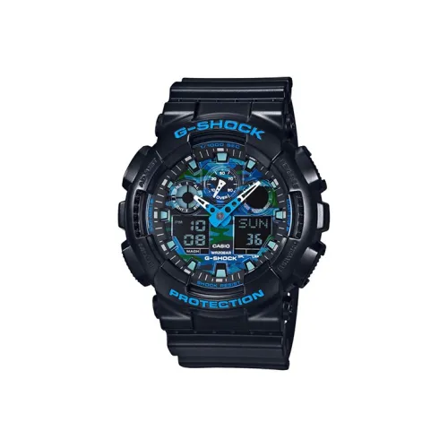 CASIO Кварцевый Movement Женские Часы Liquid Crystal/Analog Dual Display Series 55mm*51,2mm Синий