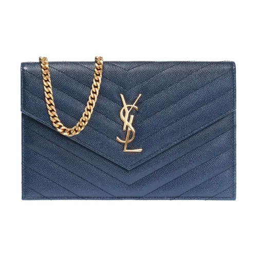 SAINT LAURENT Конверт Лоскутное шитье С рельефом Тисненая кожа Сумка с цепочкой Кошелек Сумки через плечо Сумка на плечо Женская