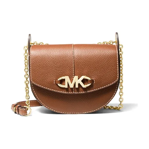 MICHAEL KORS Izzy Коровья кожа Седло Сумка Сумка через плечо Маленькая Женская Коричневая