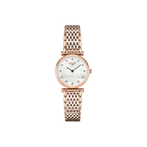 Longines Quartz Механизм Женские Часы Jialan Collection 24 мм Жемчужная Раковина Цвет