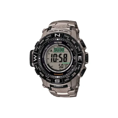 CASIO PROTREK Collection Кварцевый механизм Титан Ремешок Часы Мужские Циферблат Серый