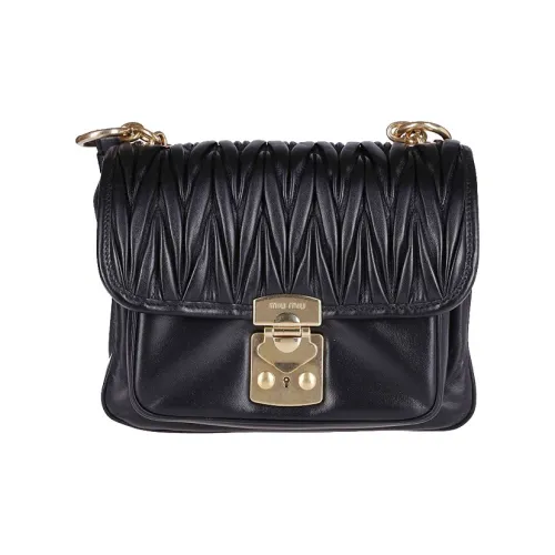 MIU MIU Напповая кожа сумка через плечо женская черная
