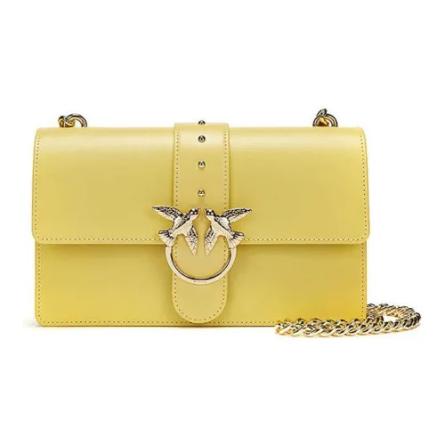 PINKO Love Series Кожа Swallow Сумка Сумка через плечо Стандартная Женская Желтая