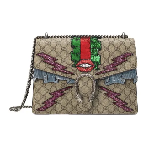 GUCCI Dionysus Холст и Кожа Сумка через плечо Средняя Женская