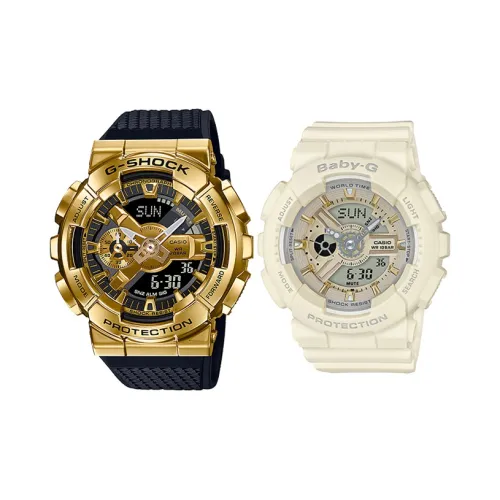 CASIO Collection Парные часы Коллекция GM BA Кварцевый механизм Часы Унисекс Черный циферблат GM 110G 1A9+BA 110GA 7A2ER