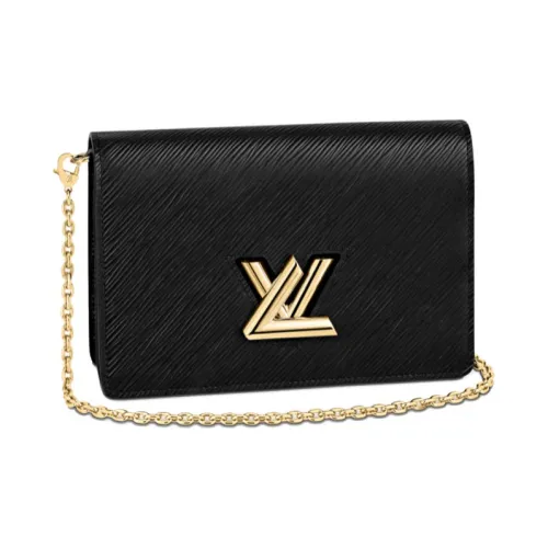 LOUIS VUITTON Twist Корова Кожа Портативная Сумка через плечо Сумка на плечо Женская Черная