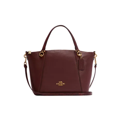 Coach Kacey Кожа Сумка через плечо Сумка-пельмень Сумка Маленькая Женская Клюква Цвет