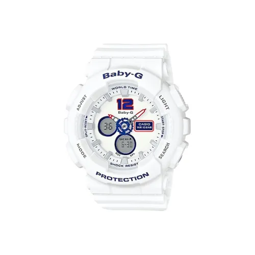 CASIO Детские часы Кварцевый механизм Смольный ремешок Женские часы Белый циферблат