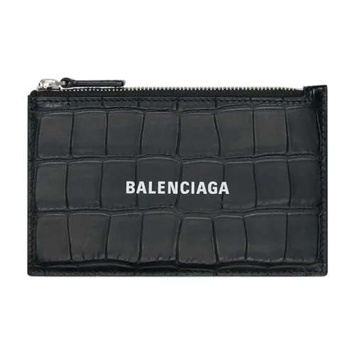 Balenciaga Cash Cow Кожа Монетница Держатель для карт Большой Мужской Черный