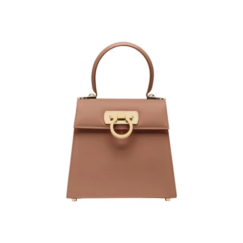 Ferragamo Museum Брушированная коровья кожа маленькая сумка женский тауповый