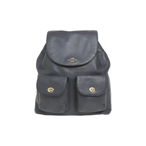 COACH Billie Кожа Рюкзак Большой Женский Темно-синий