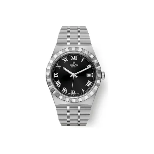 TUDOR Royal Collection Механический механизм Мужские часы Часы 38 мм Черный циферблат Матовый Стальной корпус Стальной ремешок