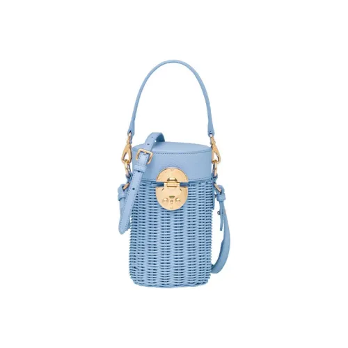 MIU MIU Прутья ивы Портативная Сумка через плечо Сумка на плечо Женская Синцзи Синий