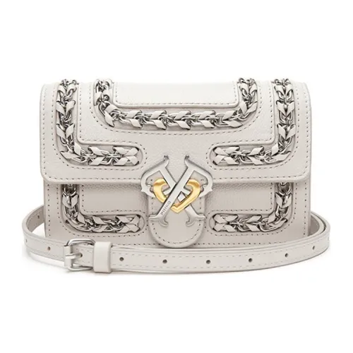 PINKO Сумка через плечо из коровьей кожи Mini Женская Серого цвета