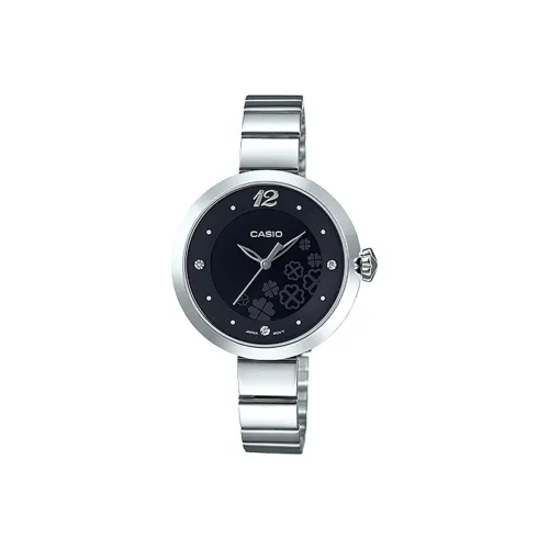 CASIO Pointer Family Кварцевый механизм Часы Женские Черный циферблат