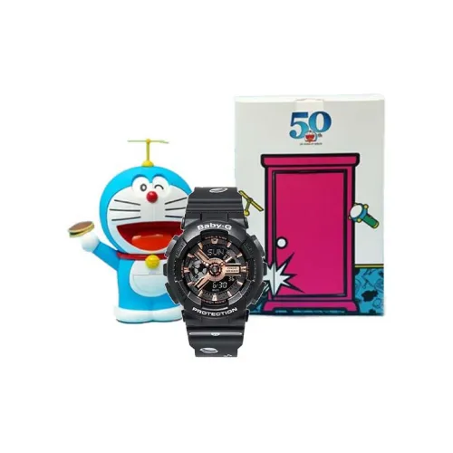 Casio Baby G Кварцевый механизм Смольный ремешок Часы Женские часы Черный циферблат