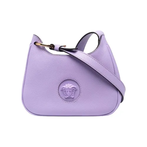 VERSACE La Medusa Корова Кожа Одно Плечо Сумка Маленькая Женская Фиолетовая