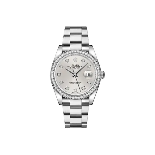 ROLEX Автоматический Механический Movement Женские часы Log Series Серебряные